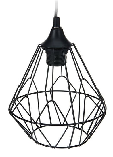 Geometryczna lampa wisząca, czarna, 24x18x100 cm 