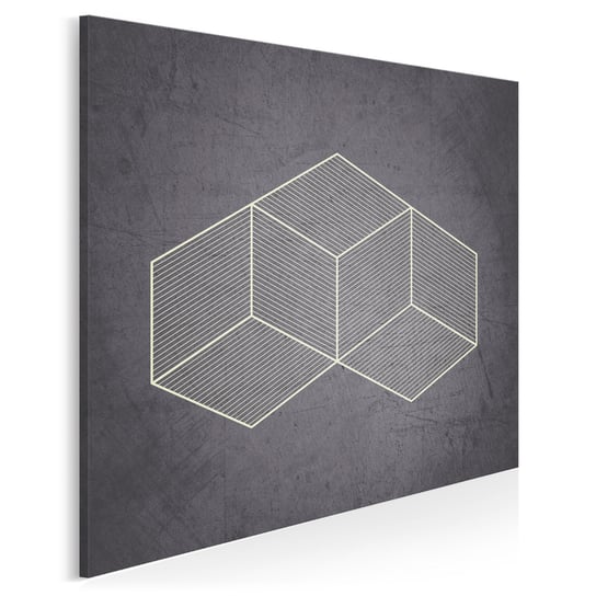 Geometryczny kształt - nowoczesny obraz na płótnie - 80x80 cm VAKU-DSGN Nowoczesne obrazy