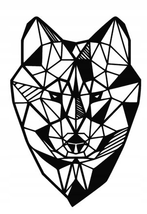 Geometryczny Wilk Obraz Ażurowy Dekoracja 3D E142 Inna marka