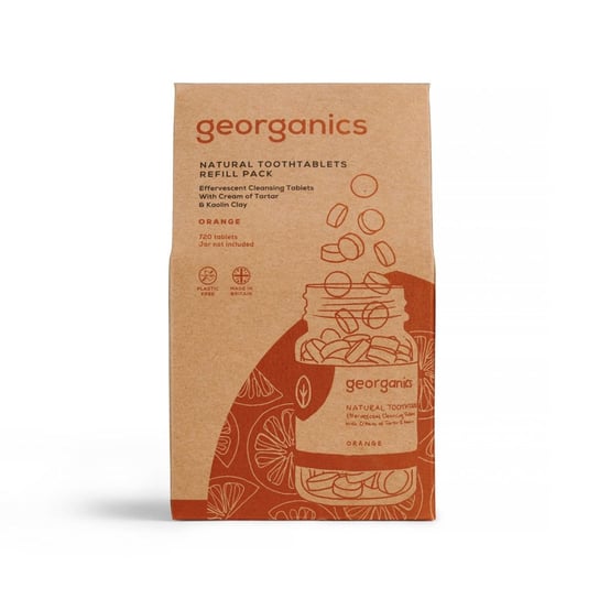 Georganics, naturalne tabletki do mycia zębów Orange, 720 tabletek Georganics
