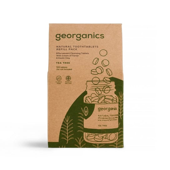 Georganics, naturalne tabletki do mycia zębów Tea Tree, 720 tabletek Georganics