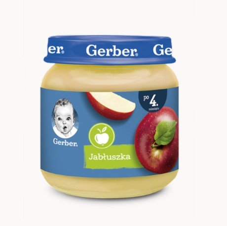 Gerber, Deserek jabłuszka dla niemowląt po 4 miesiącu, 125 g Gerber