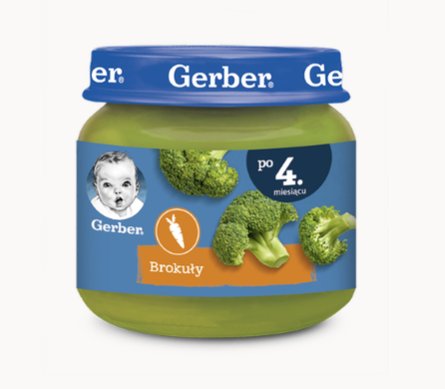 Gerber, Obiadek Brokuły dla niemowląt po 4 miesiącu, 80 g Gerber