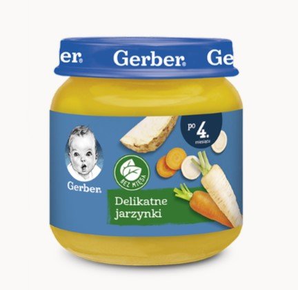 Gerber, Obiadek Delikatne jarzynki dla niemowląt po 4 miesiącu, 125 g Gerber