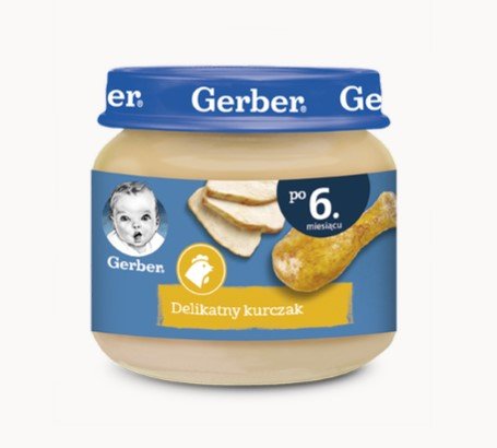 Gerber, Obiadek Delikatny kurczak dla niemowląt po 6 miesiącu, 80 g Gerber