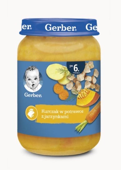 Gerber, Obiadek Kurczak w potrawce z jarzynkami dla niemowląt po 6 miesiącu, 190 g Gerber