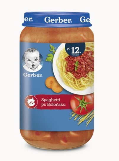 Gerber, Obiadek Spaghetti po bolońsku dla dzieci po 12 miesiącu, 250 g Gerber