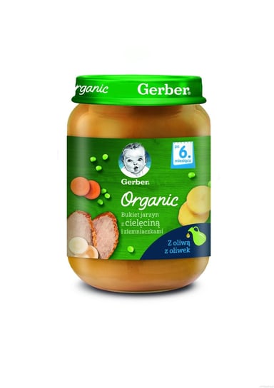 Gerber Organic Bukiet Jarzyn Z Cielęciną, 190G Gerber