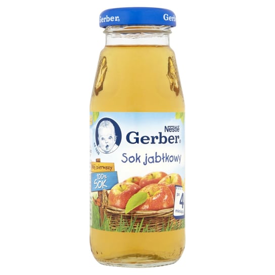 Gerber, Sok 100% jabłkowy, 175 ml, 4m+ Gerber