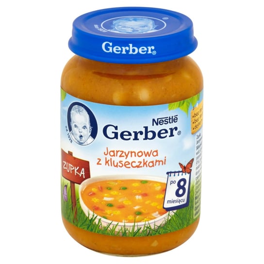 Gerber, Zupka jarzynowa z kluseczkami, 190 g, 8m+ Gerber