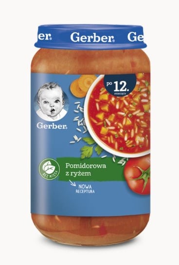 Gerber, Zupka pomidorowa z ryżem dla dzieci po 12 miesiącu, 250 g Gerber