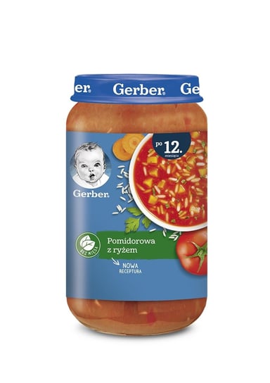 Gerber Zupka pomidorowa z ryżem dla dzieci po 12 miesiącu 250 g Gerber