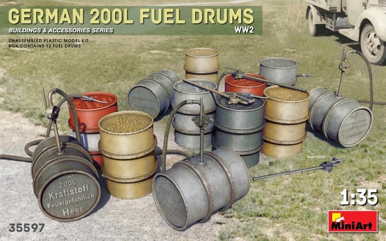 German 200l Fuel Drums WWII 1:35 MiniArt 35597 MiniArt