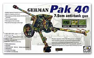 German 7.5cm Pak 40 L/46 Anti-Tank Gun 1:35 AFV Club 35071 Inna marka