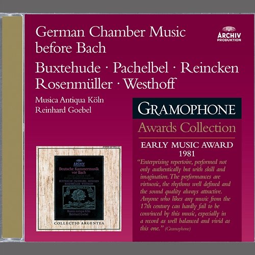 German Chamber Music Before Bach Musica Antiqua Köln, Reinhard Goebel