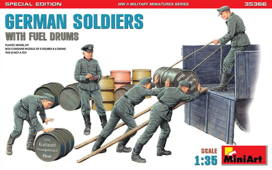 German Soldiers With Fuel Drums (Special Edition) 1:35 Miniart 35366 MiniArt