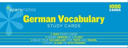 German Vocabulary Sparknotes Study Cards Sparknotes, Sparknotes Editors