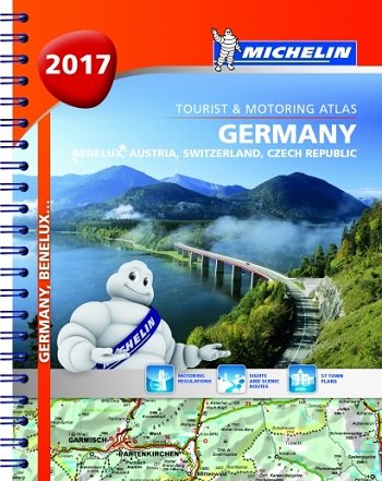 Germany, Benelux, Austria, Switzerland, Czech Republic 2017. Tourist and Motoring Atlas Opracowanie zbiorowe