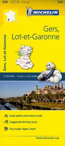 Gers, Lot, Garonna. Mapa 1:150 000 Michelin Travel Publications