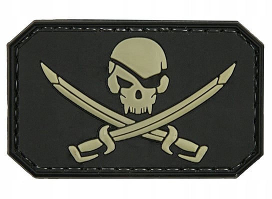 Gf Corp Naszywka 3D Pirate Skull Czarna GFC Tactical