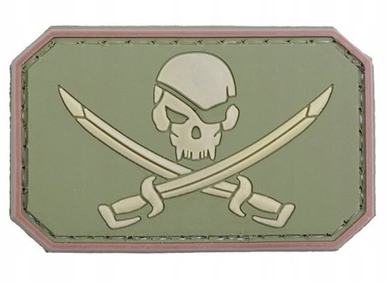 Gf Corp Naszywka 3D Pirate Skull Olive GFC Tactical
