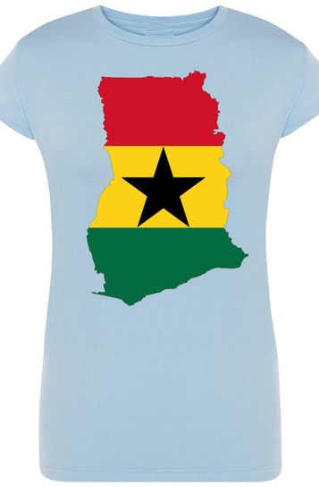 Ghana Damski Modny T-Shirt Nadruk Flaga Rozm.L Inna marka