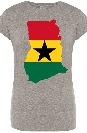 Ghana Damski Modny T-Shirt Nadruk Flaga Rozm.XXL Inna marka