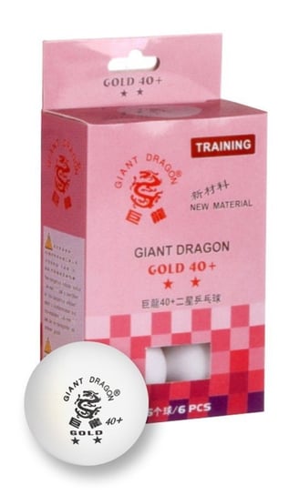 Giant Dragon, Piłeczki do ping ponga, Gold Star 8332, 6 szt. SMJ Sport