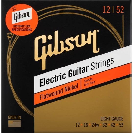 Gibson Seg-Fw12 Flatwound Electric Guitar Strings Struny Do Gitary Elektrycznej Gibsons