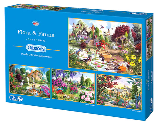Gibsons, puzzle, Flora & Fauna, 4x500 el. Gibsons