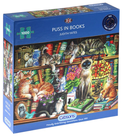 Gibsons, puzzle, Koty w książkach, 1000 el. Gibsons