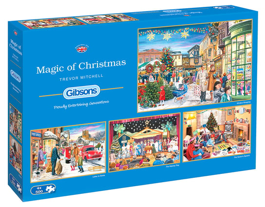 Gibsons, puzzle, Magia świąt Bożego Narodzenia, 4x500 el. Gibsons