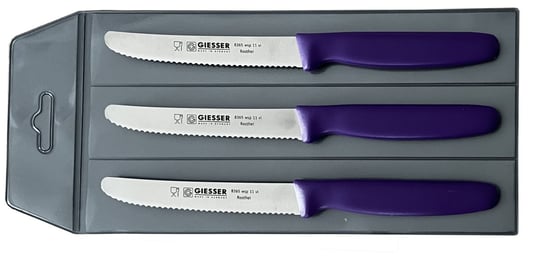 Giesser zestaw 3 noży 8365 fioletowy Confortime