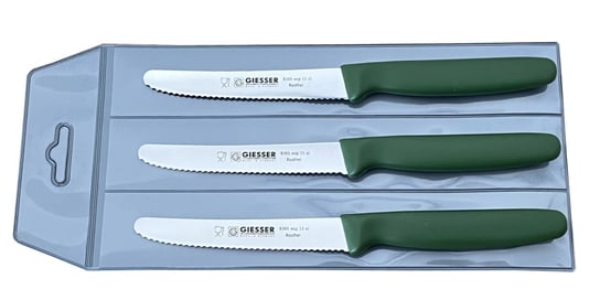 Giesser zestaw 3 noży 8365 oliwkowy 11cm Inny producent