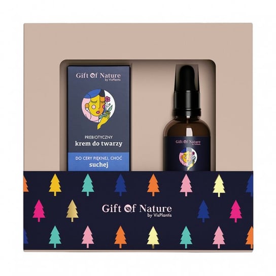 Gift Of Nature Zestaw Świąteczny Do pielęgnacji cera suchaj: Krem do twarzy 50 ml oraz serum 30ml Gift of Nature