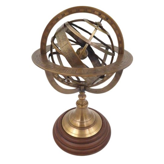 GiftDeco, Astrolabium Sferyczne 'Tajemnice Kosmosu' - Elegancja Naukowa w Domu GIFTDECO