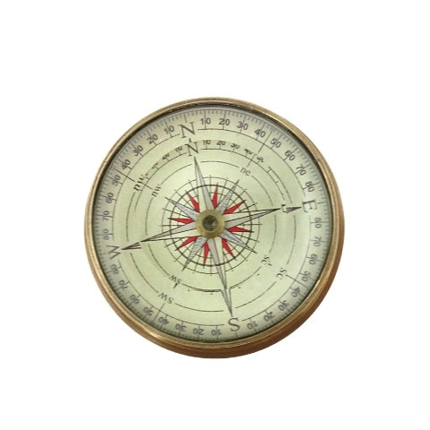 GiftDeco, Kompas soczewkowy z pływającą tarczą, mosiężny GIFTDECO