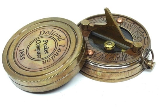 GiftDeco, Kompas z zegarem słonecznym, mosiężny GIFTDECO