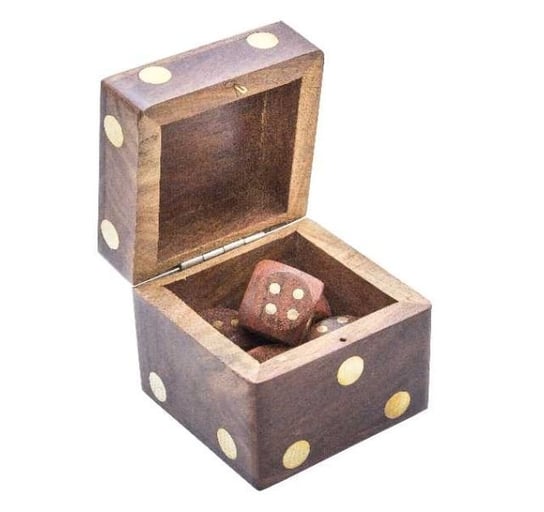 GiftDeco, Małe drewniane kości do gry w pudełku GIFTDECO