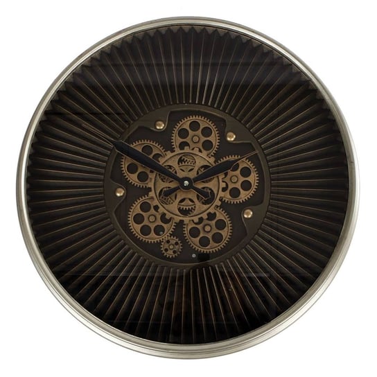 Gifts Amsterdam Zegar radarowy Stefan, metal, czarno-złoty, 55 cm Gifts Amsterdam