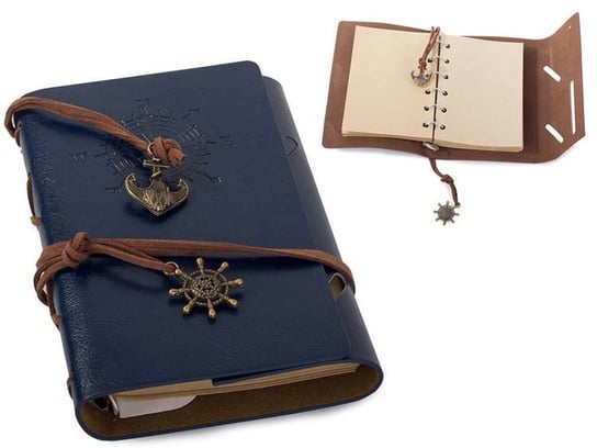 GiftWorld, Notes pamiętnik podróżnika, Vintage, granatowy Verk