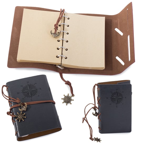 GiftWorld, Notes pamiętnik podróżnika, Vintage, granatowy VERK GROUP