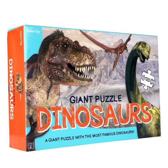 Gigantyczne Puzzle Podłogowe, Dinozaury, 120 elementów. Barbo Toys