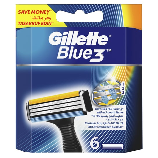Gillette, Blue 3, 6 wymiennych wkładów Gillette