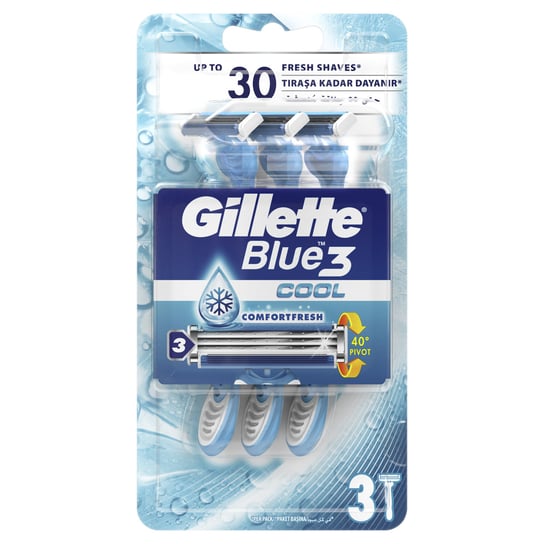 Gillette, Blue 3 Cool, Jednorazowa maszynka do golenia, 3 szt. Gillette