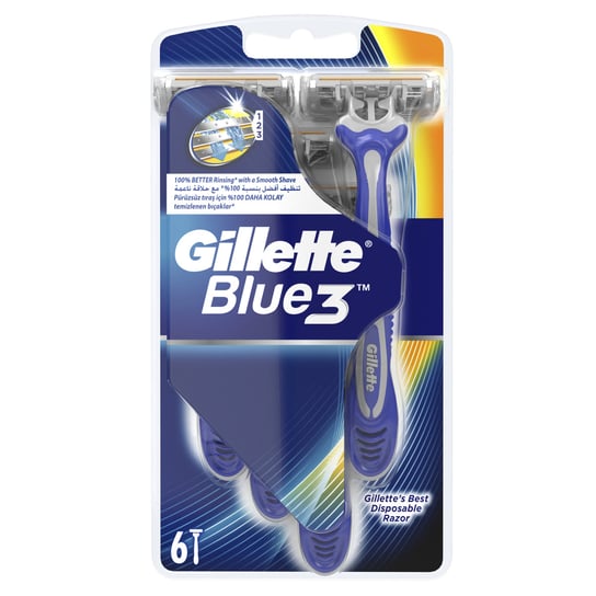 Gillette, Blue 3, maszynka jednorazowa, 6 szt Gillette