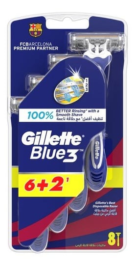 Gillette, Blue 3, maszynki jednorazowe do golenia, 8 szt. Gillette