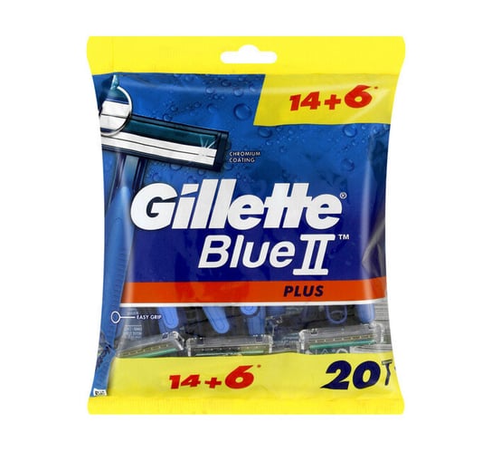 Gillette, Blue II Plus, jednorazowa maszynka do golenia, 20 szt. Gillette