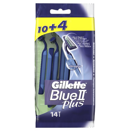 Gillette, Blue II Plus, maszynki do golenia, 14 szt. Gillette