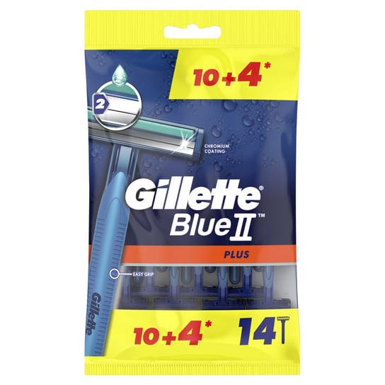 Gillette Blue II Plus Maszynki jednorazowe dla mężczyzn 14 sztuk Gillette